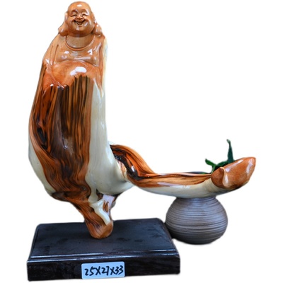 太行崖柏根雕摆件弥勒佛达摩人物观音天然随型木雕雕件礼品工艺品